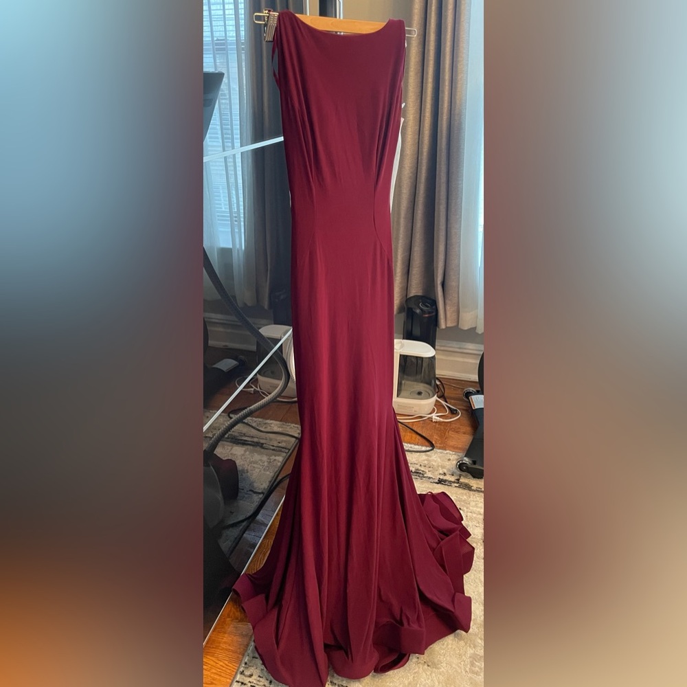 Jovani Burgundy Gown